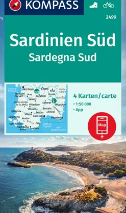 Wanderkarte Sardinien Süd - 4 Karten-Set