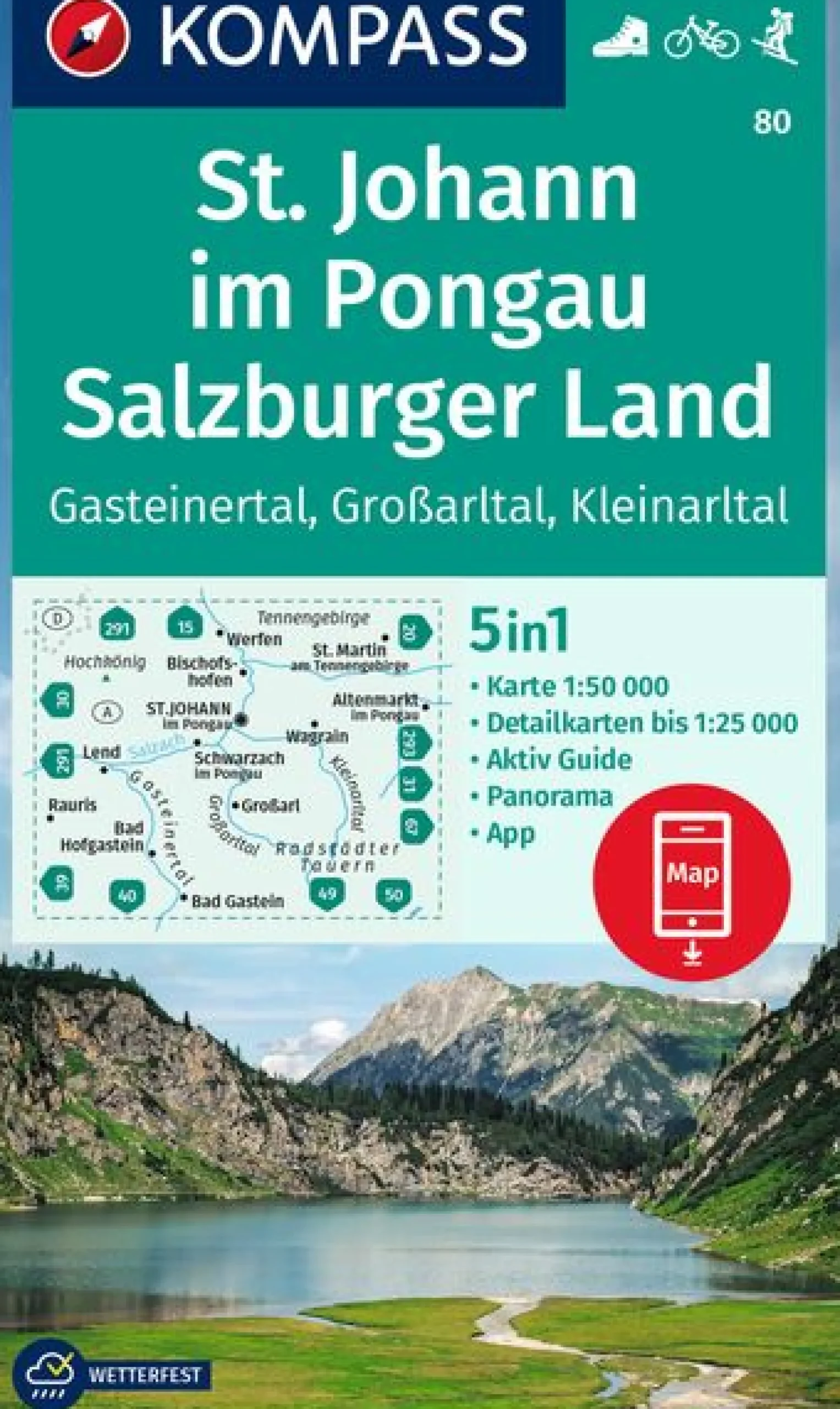 Wanderkarte St. Johann im Pongau, Salzburger Land