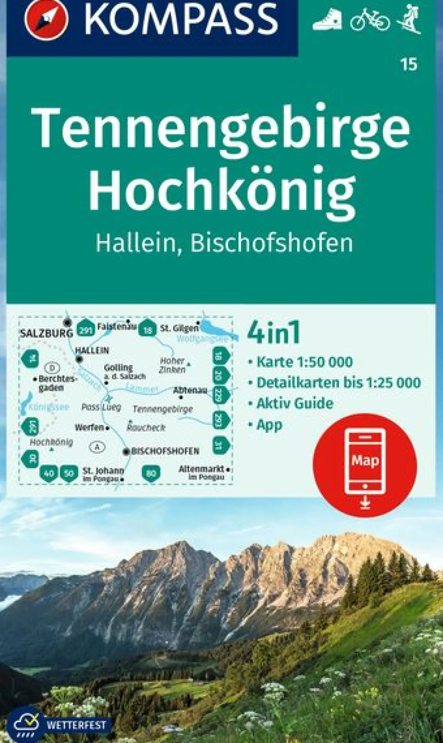 Wanderkarte Tennengebirge, Hochkönig