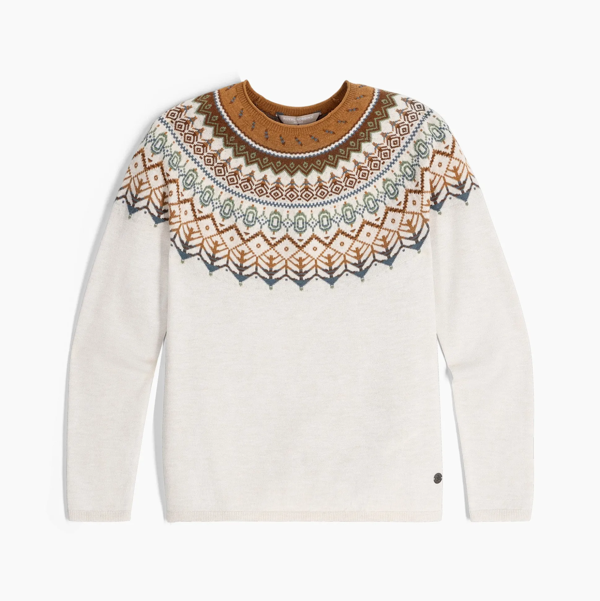 Westlands Fairisle Crew W Chalk Heather