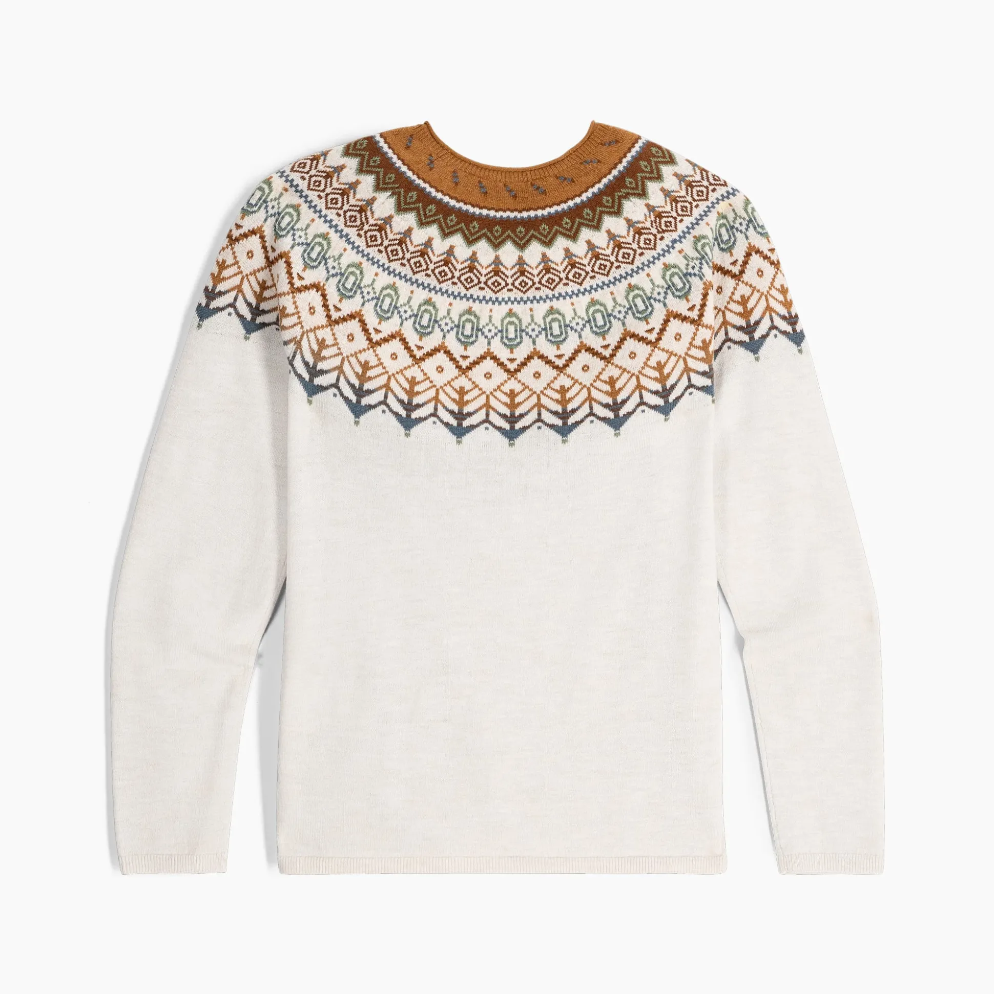 Westlands Fairisle Crew W Chalk Heather