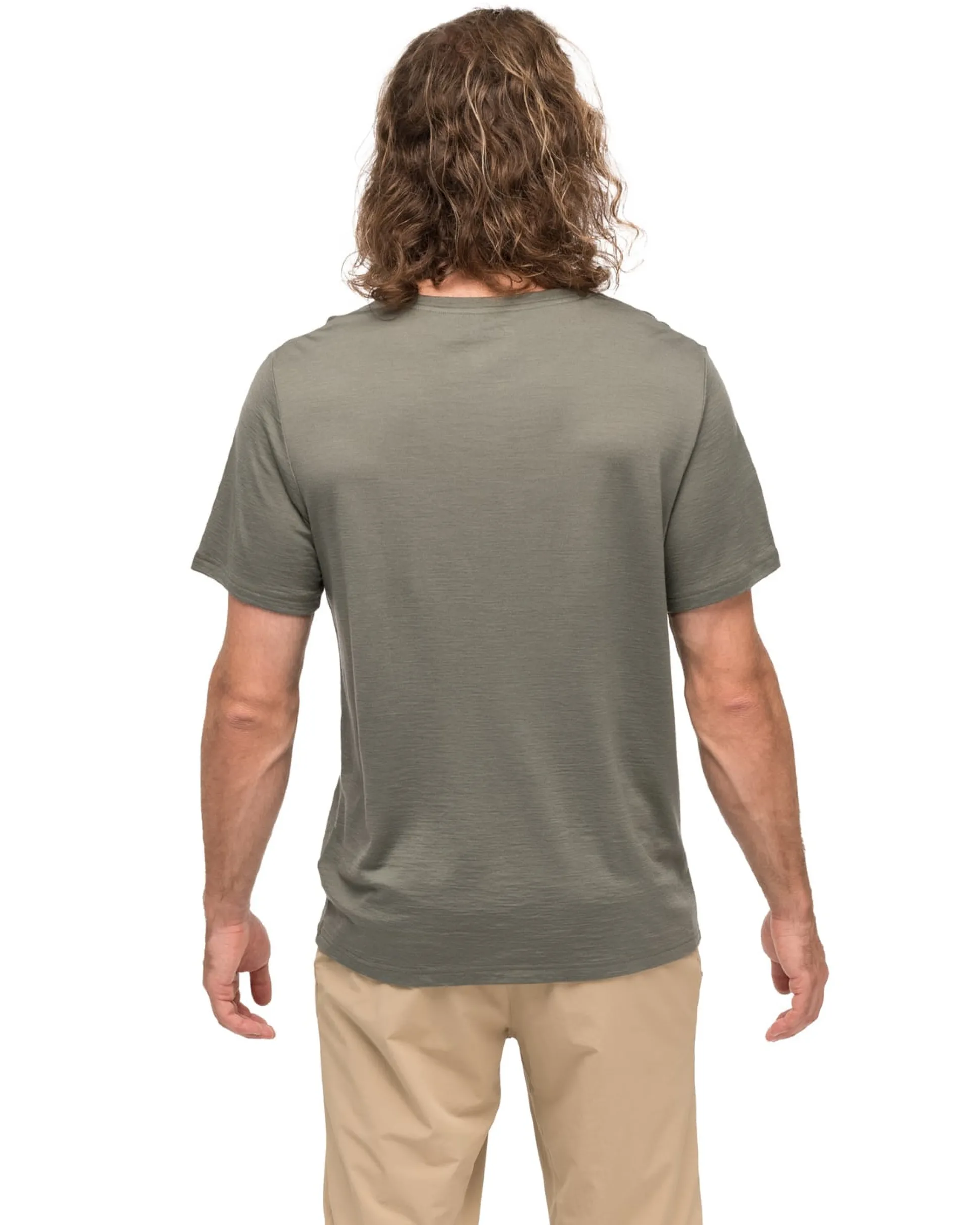 Whenever Merino Tee Green Mud