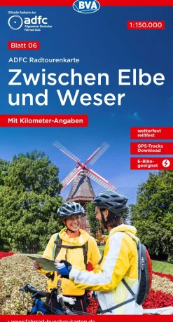 Zwischen Elbe und Weser Fahrradkarte
